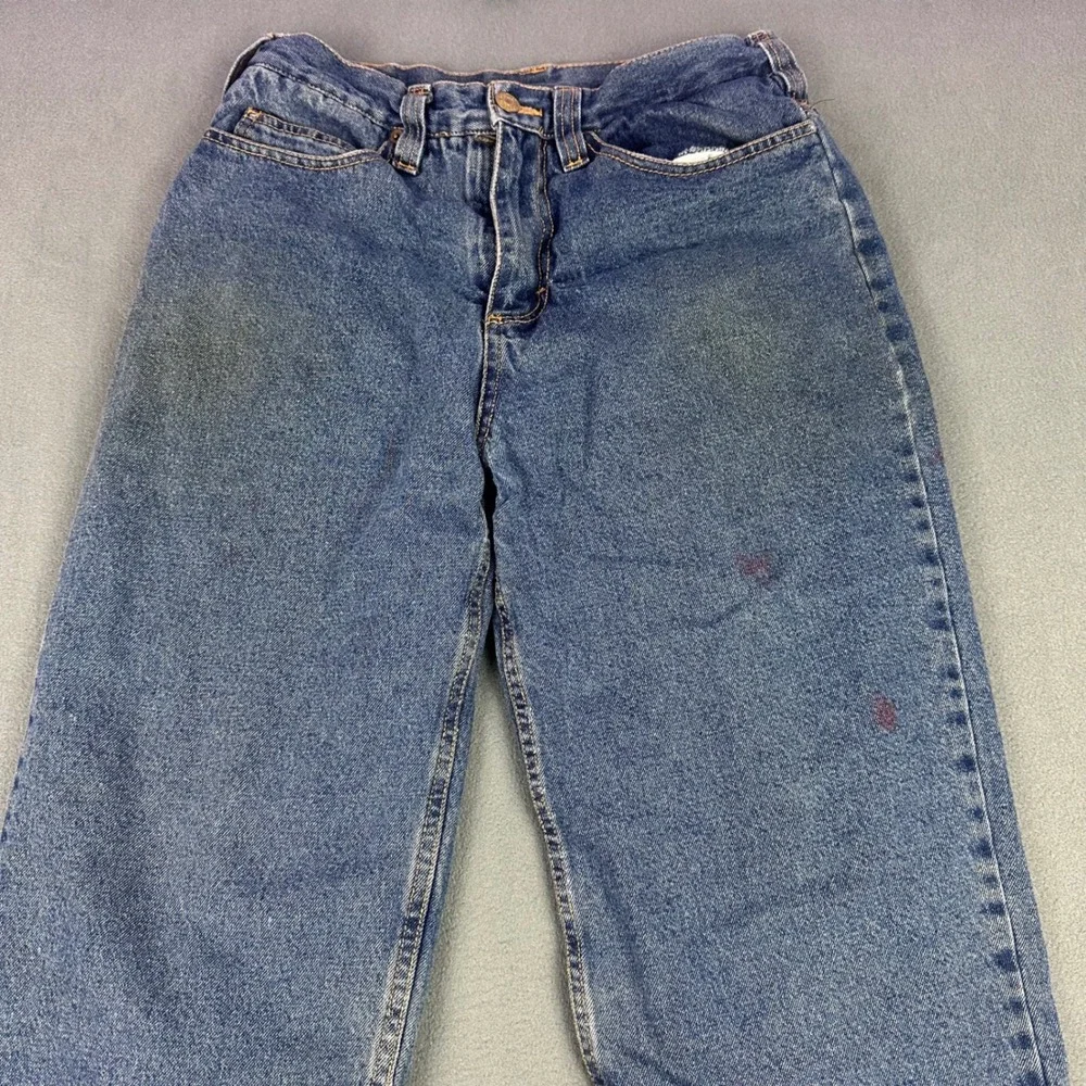 Guide Gear Mens Thinsulate Lined Insulated Jeans Blue Denim 30x34 Red Fleece